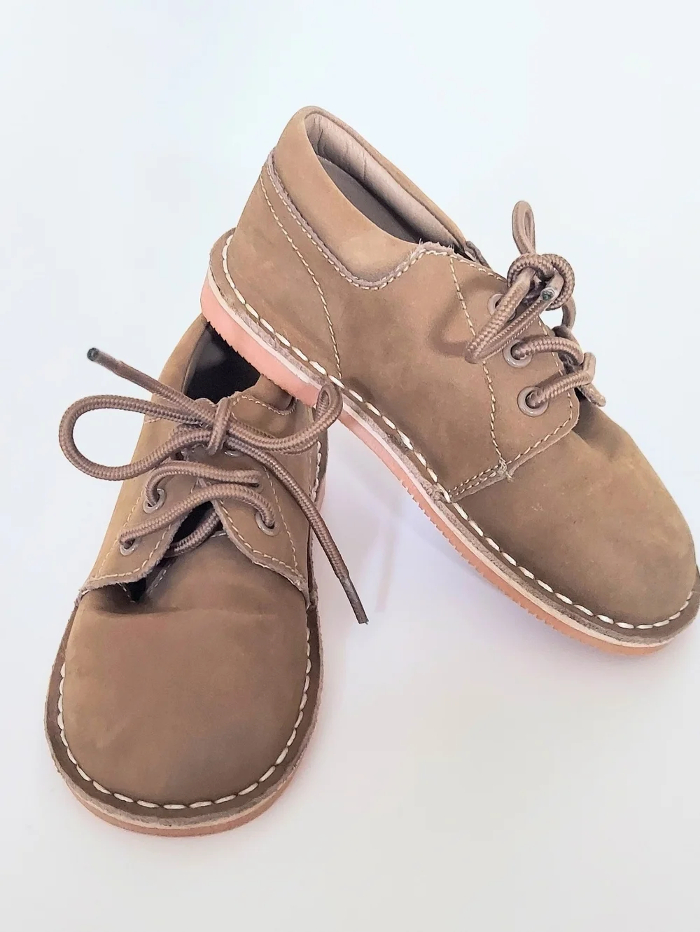 L'Amour Tyler Leather Lace Up Shoe Toddler Boys Size 9 Brown